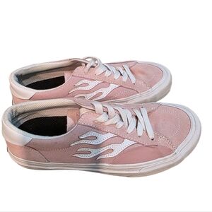 Straye Logan Puff Dusty Pink White Suede Flame Womens 7.5 Skate Shoe Mens Size 6